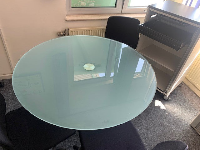 Steelcase Besprechungstisch/Konferenztisch Glas Ø120